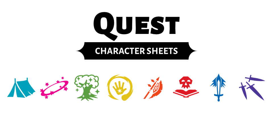 Quest Character Sheets