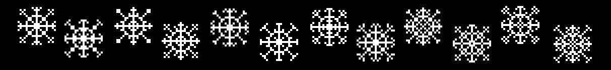 Pixel Art Snowflakes