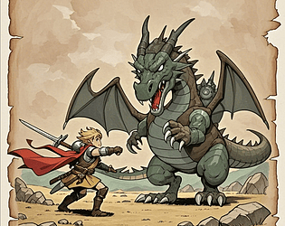 Warrior vs Dragon