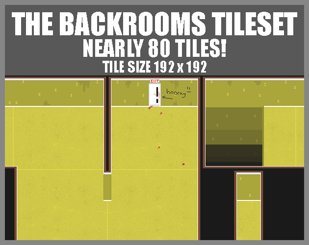 The Backrooms Tileset - Nearly 80 Tiles!