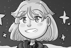 Preview of completed CG, greyscale