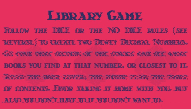 Library Game by dozens