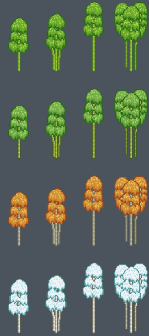 Pixel Objects Pack - Bamboo Trees by VectoRaith