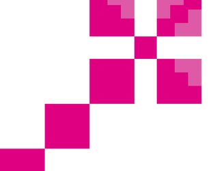 Pixel art of a dialognal cross