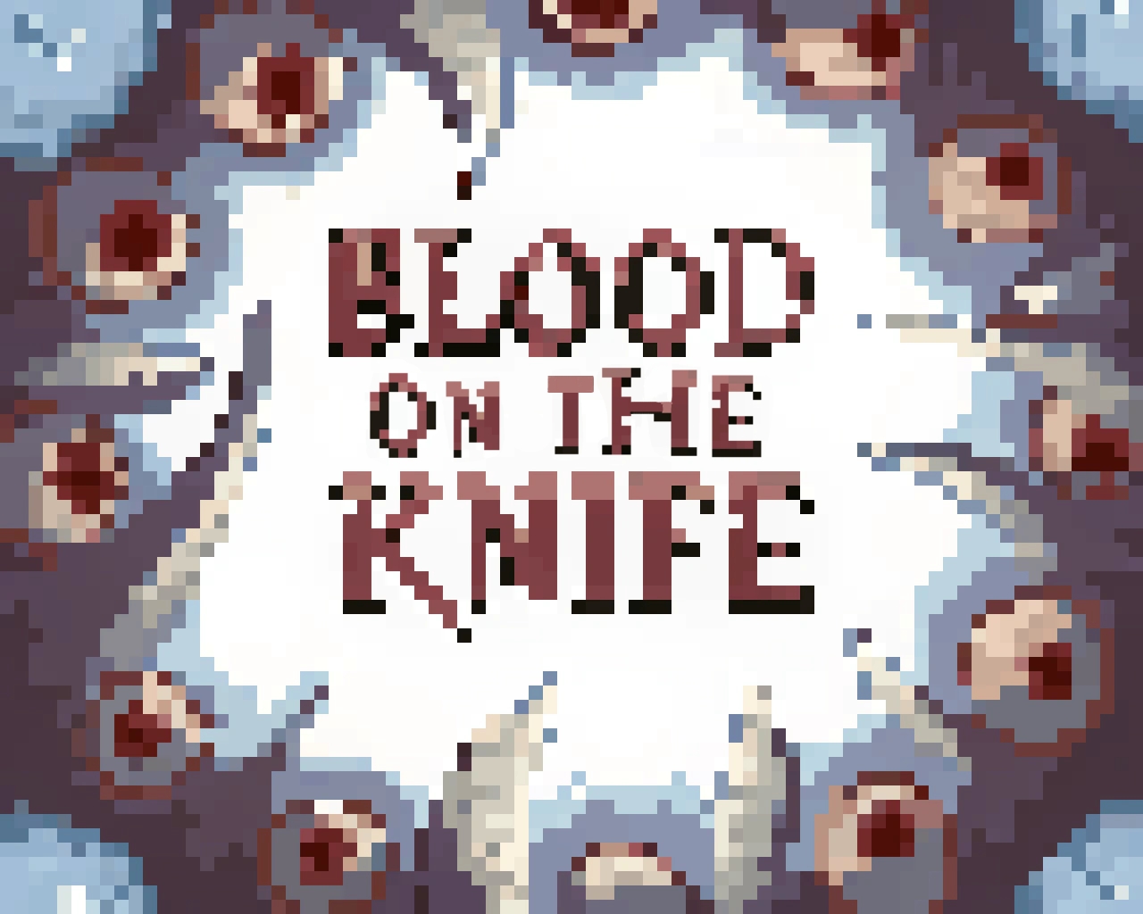 blood on the knife cover