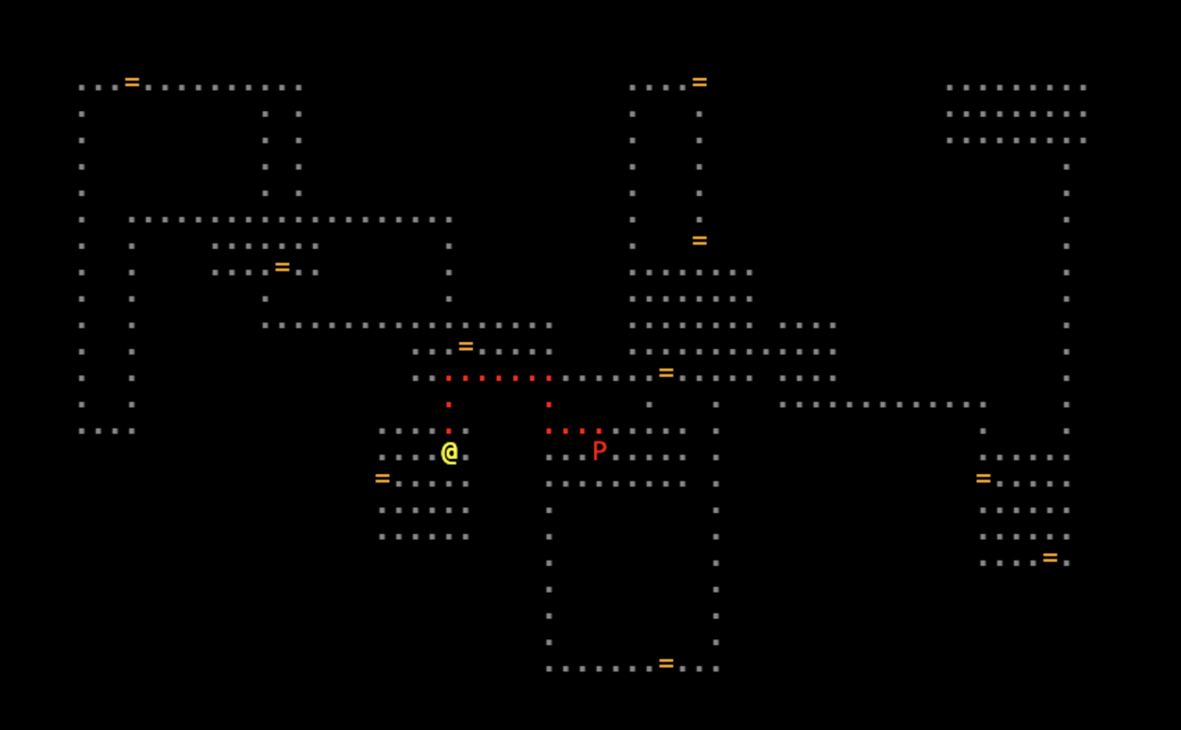 Example of a classic roguelike style game made with rot.js