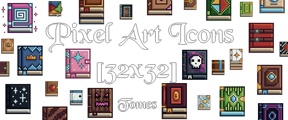 Pixel Art Tomes - Icons