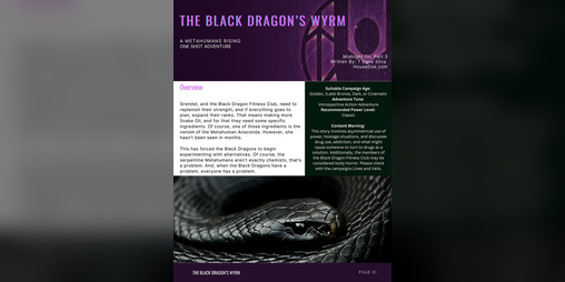 Cover image for The Black Dragon’s Wyrm - A Metahumans Rising Adventure