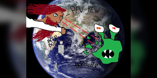 Cover image for Space Jesus vs. The Intergalactic Earth-Invaders from Beyond Outer Space