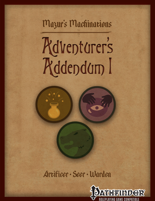 Cover image for Adventurer's Addendum - Pathfinder Classes