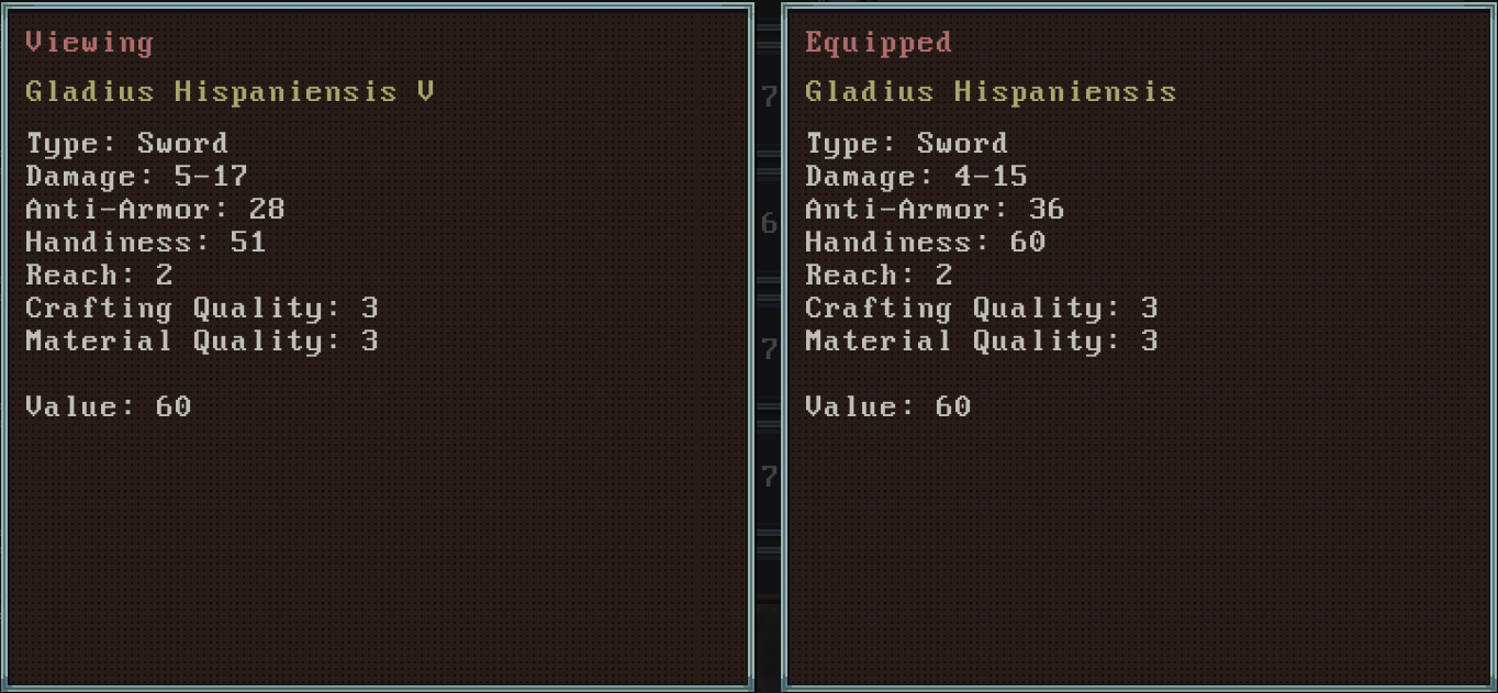 Gladius comparison