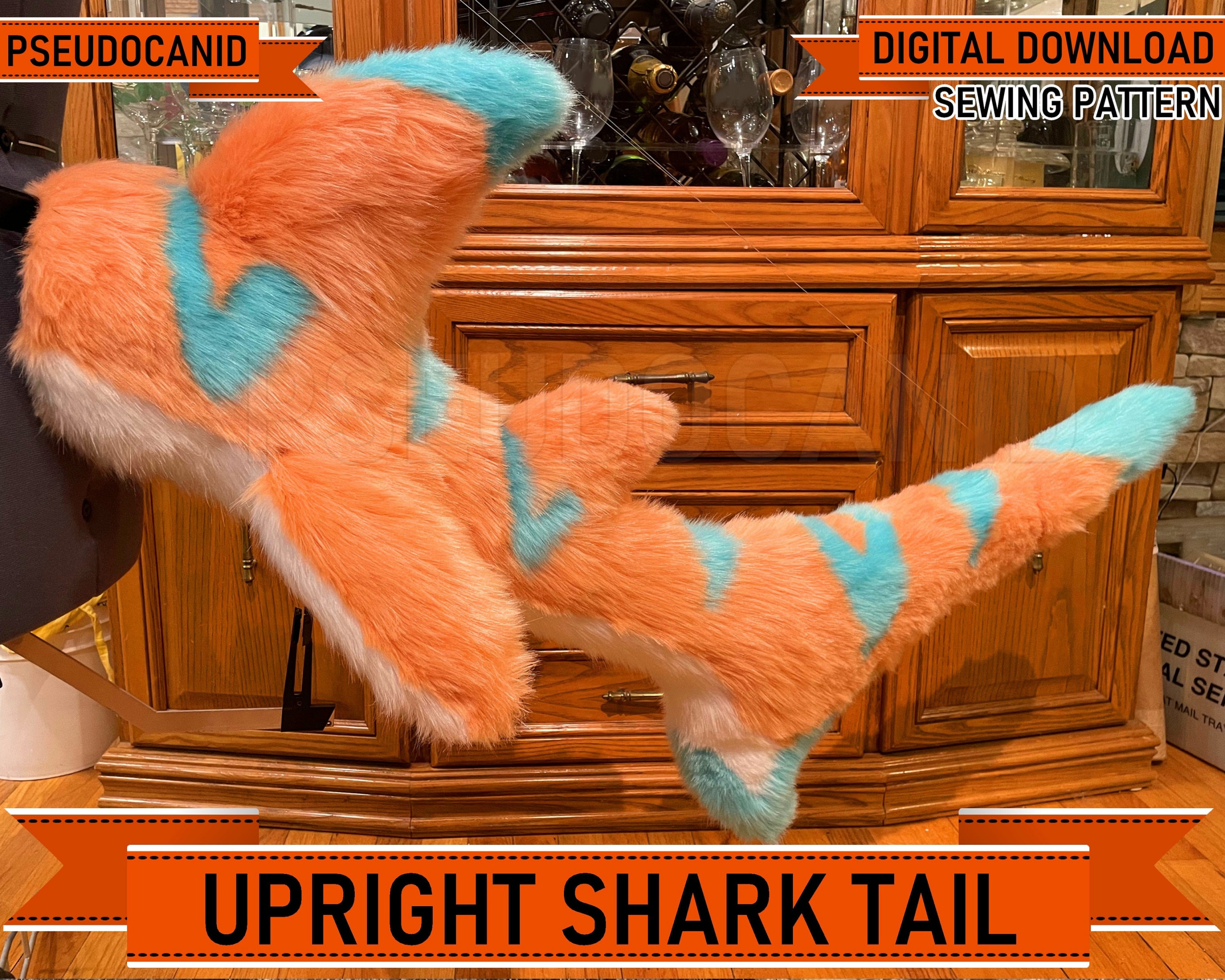 Fursuit shark outlet tail