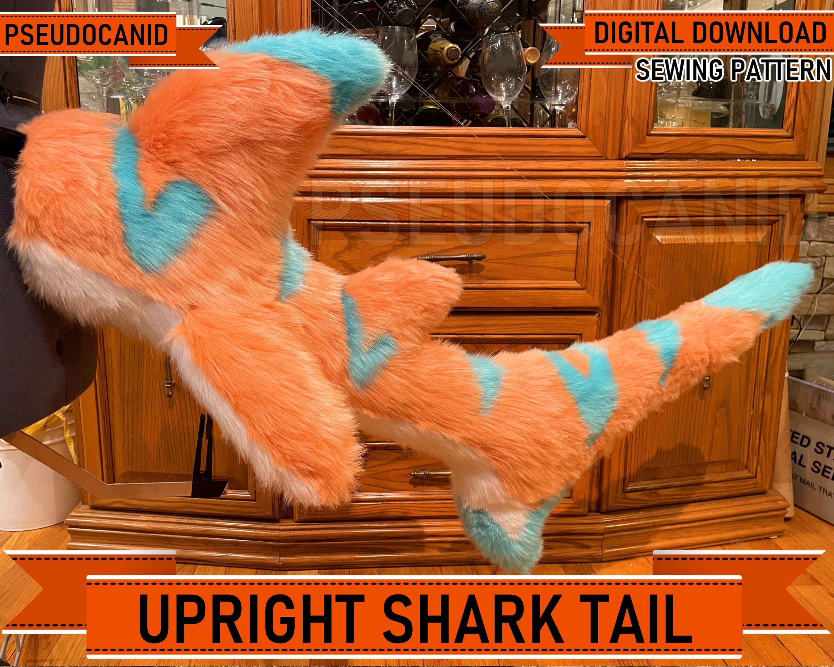 Upright Shark Fish Tail Pattern/Tutorial (Pseudocanid)