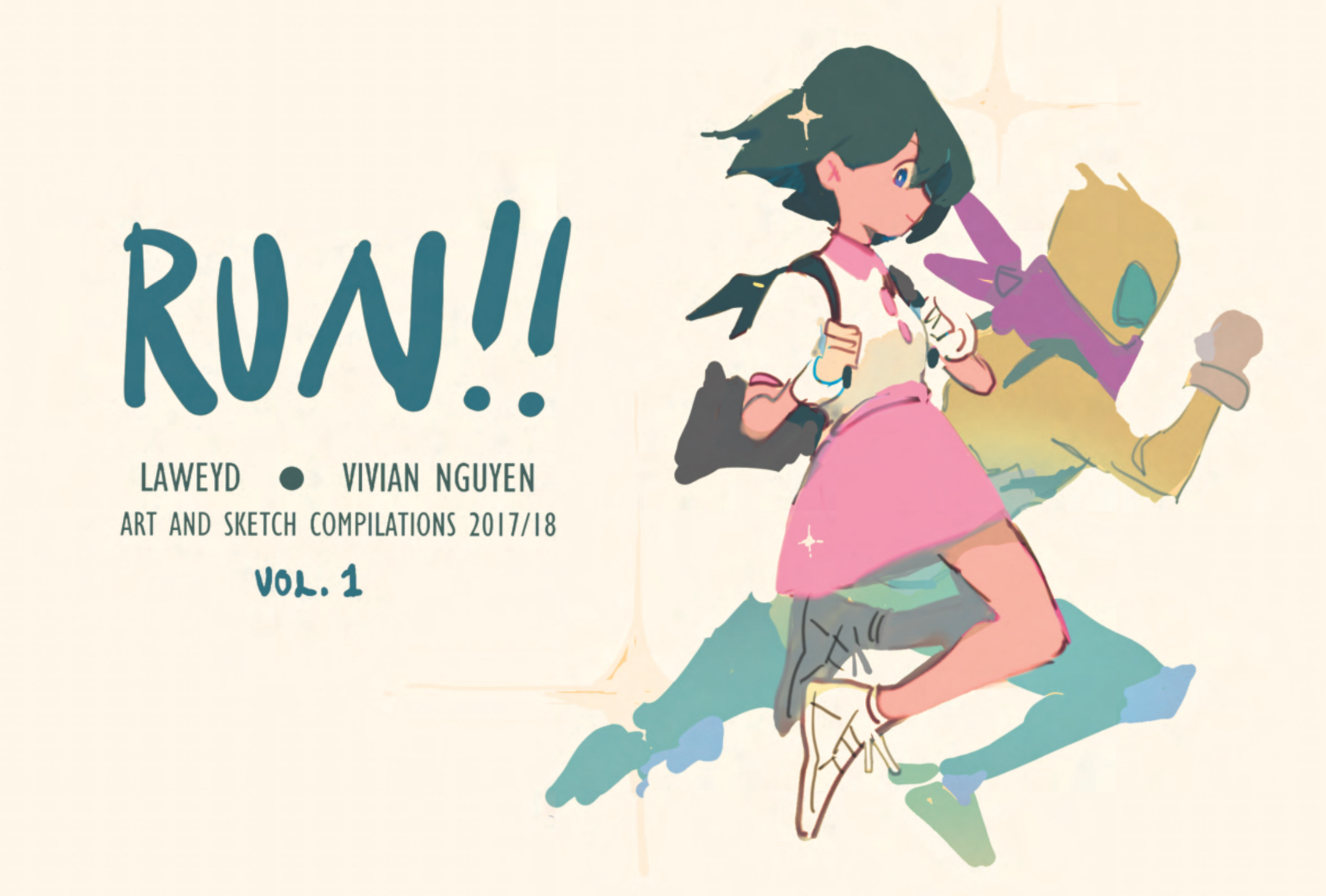 Cover image for RUN!! vol.1 Art and sketch compilation 2017/18 - (DIGITAL PDF)