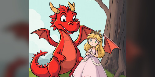 Cover image for Dragon and Princess