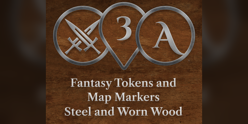 Cover image for Fantasy Tokens and Map Markers - Steel and Worn Wood (VTT)