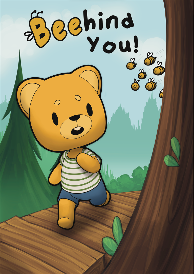 Beehind you!