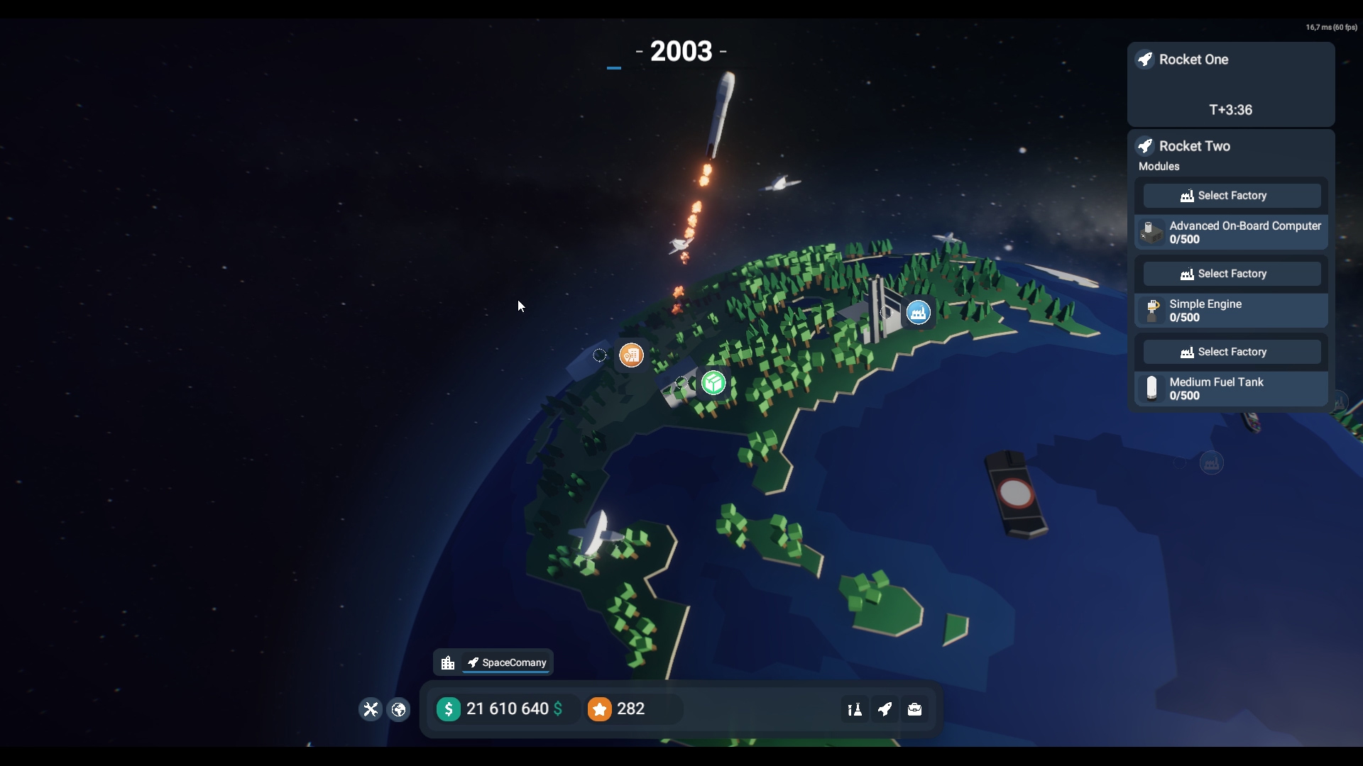 EarthX A game where you can design, build and launch rockets up into