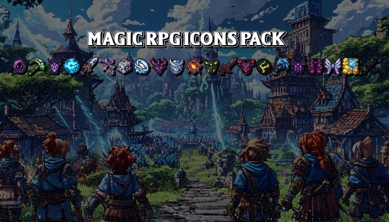 PIXEL 2D ICONS PACK FOR RPG