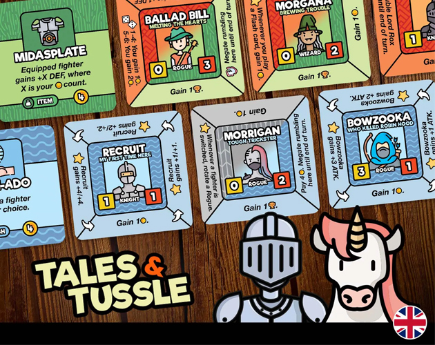 Cover image for Rotation Rumble - Tales & Tussle – 2-Player Deck – Free Print & Play (EN)