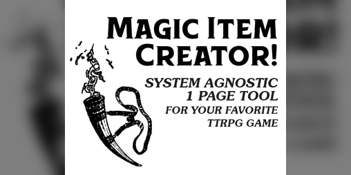 Cover image for Legendary Magic Item Generator - 1 Page TTRPG Tool