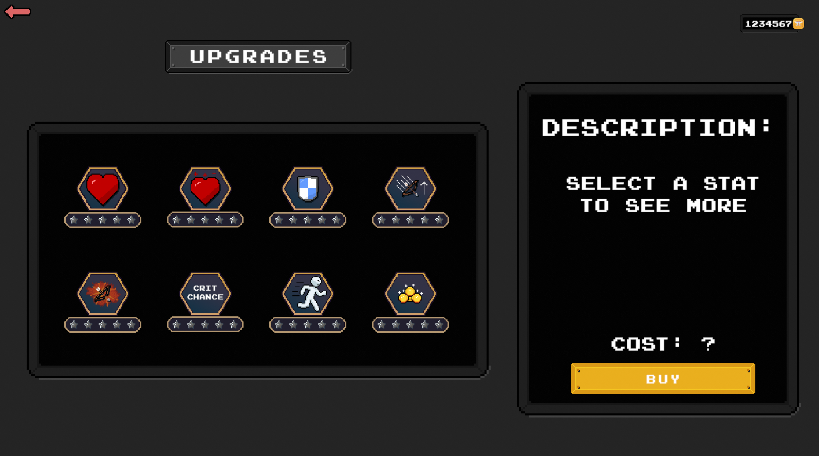 Upgrades Menu