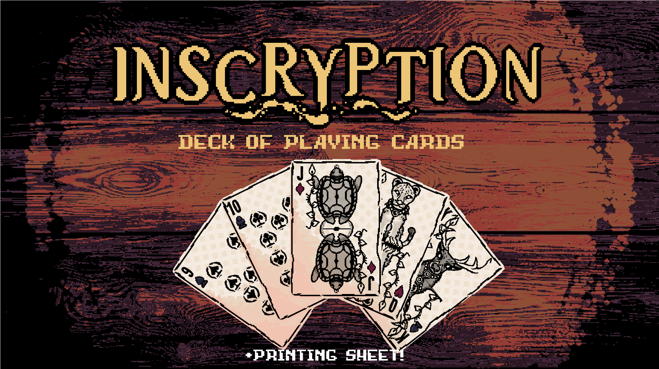 Inscryption Deck of Playing Cards