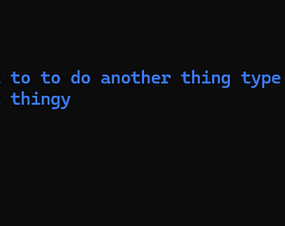 text game thing