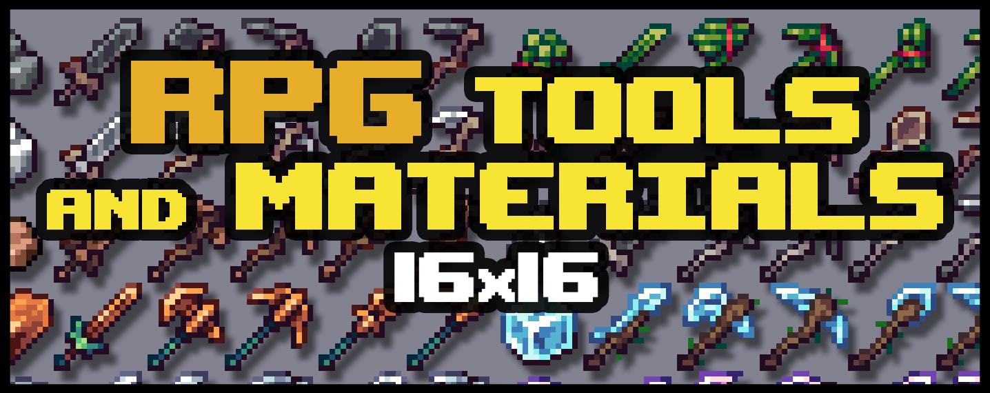 Pixel RPG Tools and Materials [16x16]