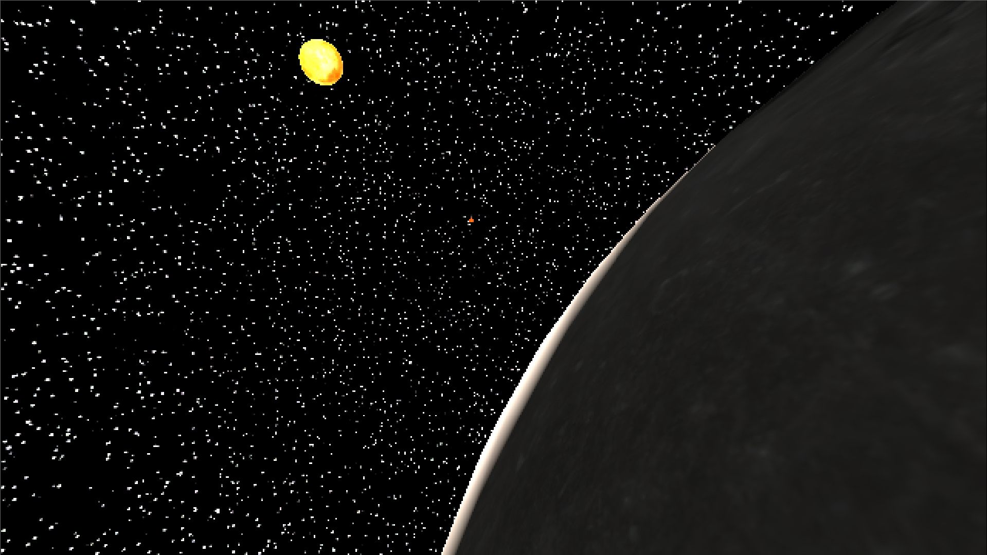 Moon and Sun at 1 to 1 scale