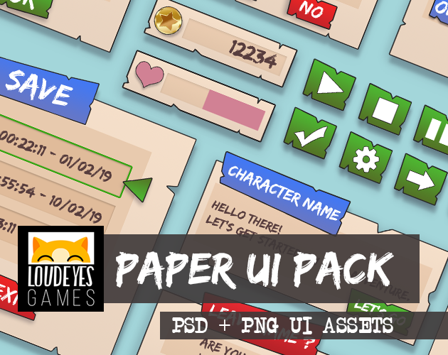 Paper UI Asset Pack