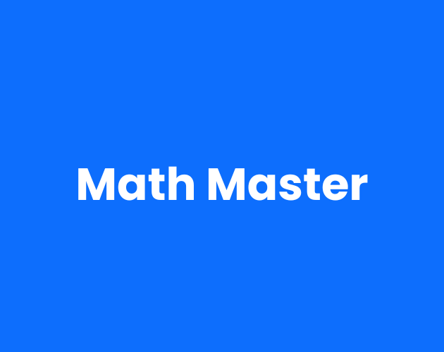 Math Master Image Math Master by pedrocoelho