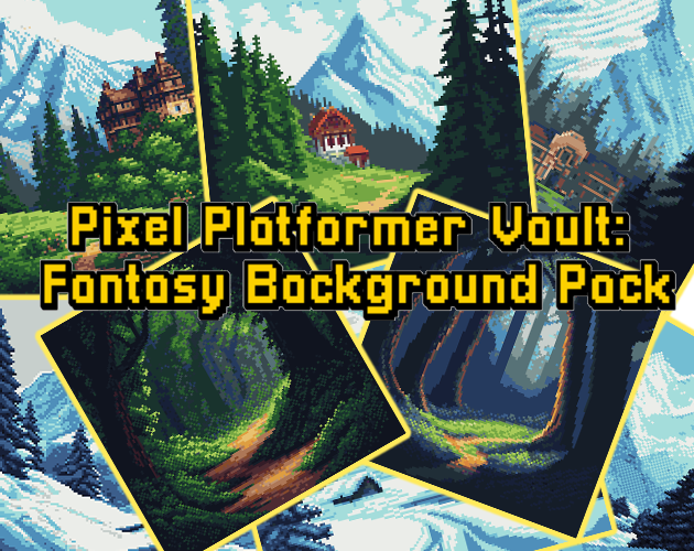 Pixel Platformer Vault: Fantasy Background Pack