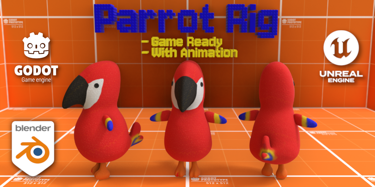 Parrot Rig with Animation