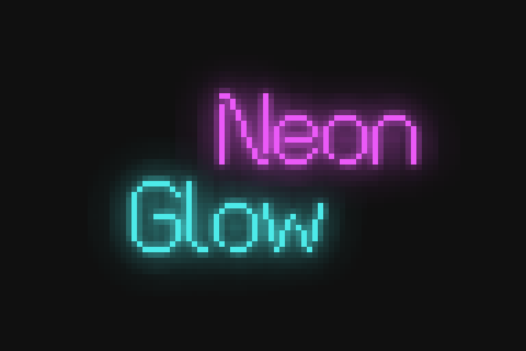 Neon Glow - 16x12 Pixel Font