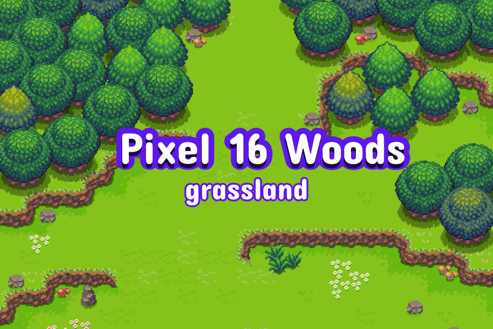 Pixel 16 Woods Top-Down Pixel art Asset Pack