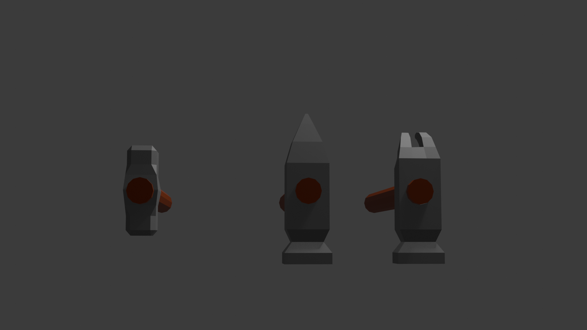 Low poly hammers