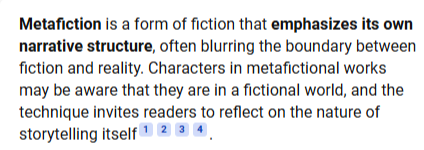 Metafiction Meaning