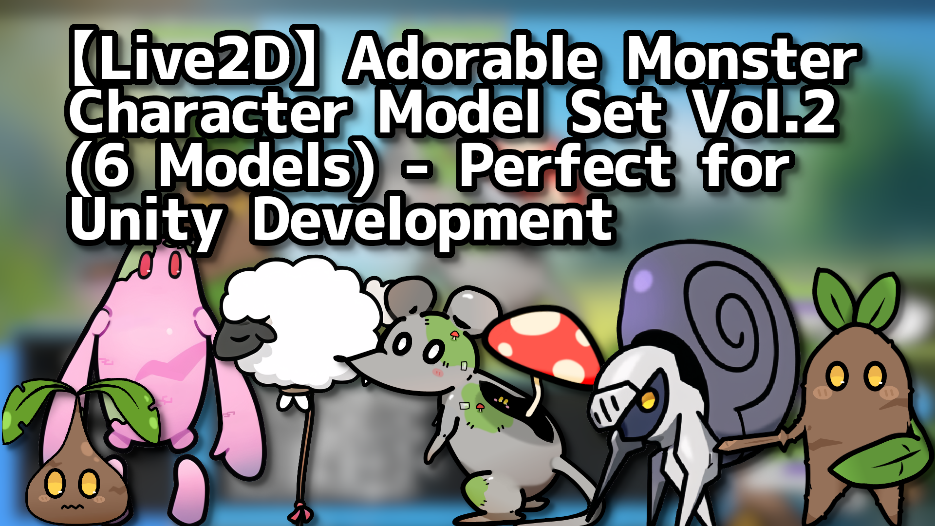 【Live2D】Adorable Monster Character Model Set Vol.2 (6 Models) - Perfect for Unity Development