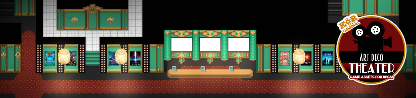 KR Art Deco Theater Tileset for RPGs by Kokoro Reflections