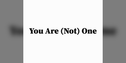 Cover image for You Are (Not) One