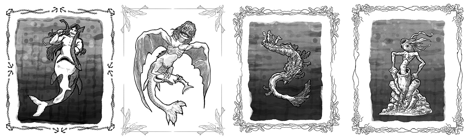 Twisted Merfolk II - Monstrosilist Stock Art Pack 13