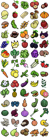 Fruits and vegetables 32x32