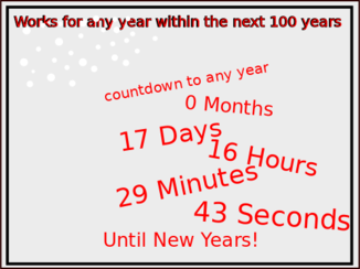 countdown till any new years