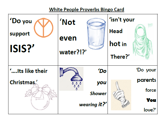 Cover image for White People Proverbs Bingo Card
