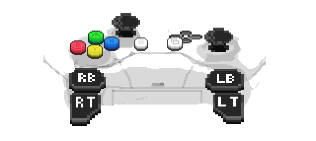 Pixel Art Xbox Controller Inputs - Sprite Sheet