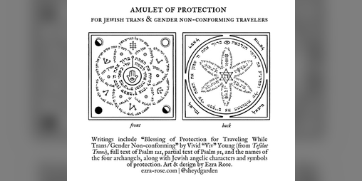 Cover image for Trans Jewish Travel Amulet