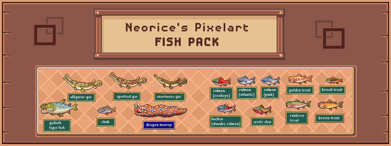 Neorice Sealife & Fish Pixelart Asset Pack