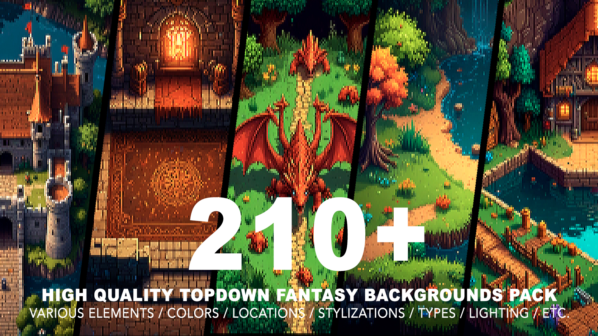 210+ FANTASY TOPDOWN BACKGROUNDS