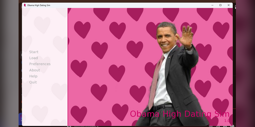 Cover image for Obama High Dating Sim